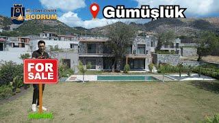 For Sale Luxurious Detached Villa with Pool on 1600 m² in Bodrum Gümüşlük