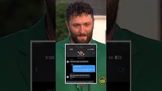 Zach Ertz Text Exchange with Jon Rahm During the Masters