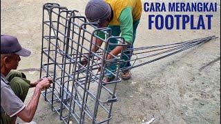 Cara merangkai besi pondasi tapak FOOTPLAT.