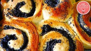 Russian Poppy Seed Buns Recipe  Bulochki  Вкусные булочки с маком