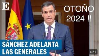 PEDRO SÁNCHEZ DESBORDADO ADELANTA ELECCIONES A OTOÑO  2.024 