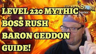 Level 220 Mythic Boss Rush Baron Geddon Guide - Hearthstone Mercenaries