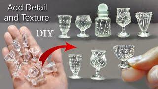 Easy Add DETAIL to DOLLHOUSE Mini Plastic  Glassware #MiniGlassware #Glassware #DollhouseGlassware