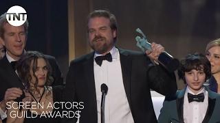 Stranger Things Cast Acceptance Speech  23rd Annual SAG Awards  TNT