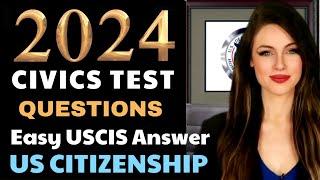 2024 USCIS Official Civics Test Questions & Answers U.S. Citizenship One Easy Answer Random Order