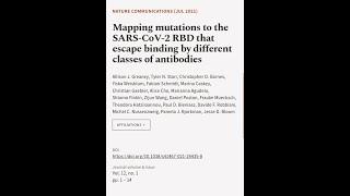 Mapping mutations to the SARS-CoV-2 RBD that escape binding by different classes of a...  RTCL.TV