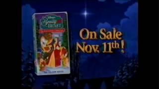 Disneys Beauty and the Beast The Enchanted Christmas VHS Release Ad #1 1997 windowboxed