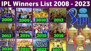 IPL All Season Winners & Runner up Teams 2008 - 2023  Indian premier league All Season Champion