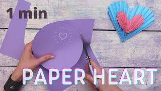 How to make a simple paper heart? Easy Origami Tutorial DIY  Valentines day