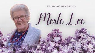 Live Stream of the Funeral Service of Merle Lee