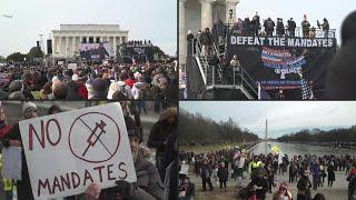 Anti-vaccine protesters march against Covid mandates in DC  AFP