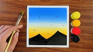 Easy Watercolor painting for beginners  Poster colour painting