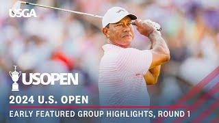 2024 U.S. Open Highlights Round 1 Featured Group  Tiger Woods Matt Fitzpatrick Will Zalatoris