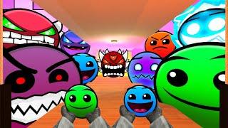 Saving Baby GreenFace And BlueFace From Geometry Dash Emoji Lobotomy Dash Nextbot Gmod