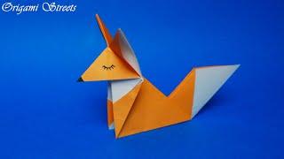 How to make a fox cub out of paper. Origami fox