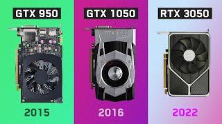 GTX 950 vs GTX 1050 vs RTX 3050 - Battle of budget cards