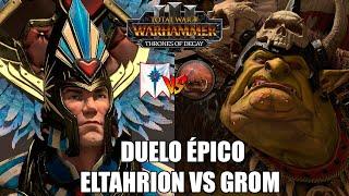 ELTHARION VS GROM EL DUELO MÁS ÉPICO Altos Elfos vs Pielesverdes Total War Warhammer 3 #815
