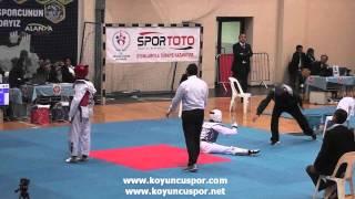 1077 52kg Semifinal Yagmur Banda vs Oznur Guven 2014 Turkish Junior TKD Championships