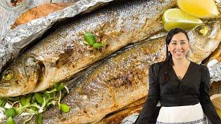 How to Roast a whole Fish Lavraki Mediterranean Sea Bass with Lemony Potatoes