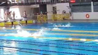 Gabriella swimming 1st leg of 4x50 Mix Relay - Qualifyers 2015 06 19 16 10 10