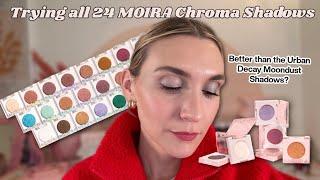 MOIRA CHROMA LIGHT EYESHADOWS  In-depth review Eye Swatches Urban Decay Comparisons