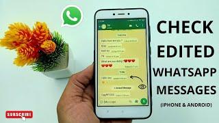 How to Check Edited Message On Whatsapp 2024