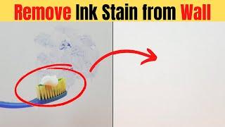 Quick Remove Ball Pen Marks & Ink Stain from Wall  5-Minute Bright Side
