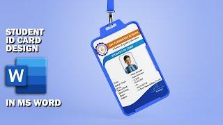 How to Design Student ID Card in MS Word  Download FREE Template