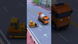 Fix the road with Strong Heavy Vehicles #Shorts #tayothelittlebus