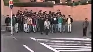 Funny japanese candid camera prank ～100 people lie down all at once suddenly～   YouTube