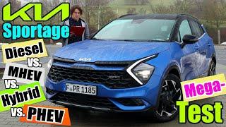 MEGA-TEST 2023 Kia Sportage 1.6 CRDi 48V AWD 136 PS GT-Line - MHEV HEV PHEV - Test Bericht Meinung