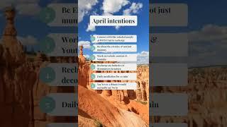 April intentions Inspiration and productivity month