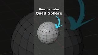 How to make a Quad Sphere in Blender #blender #cgian #3d #blenderian