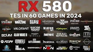 RX 580 Test in 60 Games in 2024 - FSR 2 & FSR 3 FG OFFON