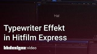 TYPEWRITER EFFEKT IN HITFILM EXPRESS  kbdesignzvideo