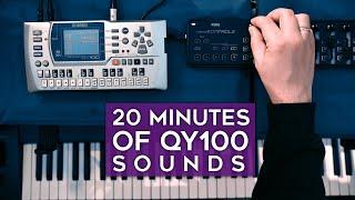20 minutes of Yamaha QY100 sounds no talking