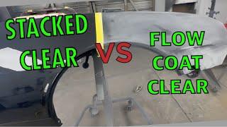 FLOW COAT CLEAR VS STACKED CLEAR  FLOW COAT CLEAR  STACK CLEAR COAT