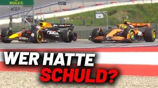 Kollision Verstappen vs Norris in Spielberg Russell staubt ab  Österreich GP Formel 1 2024