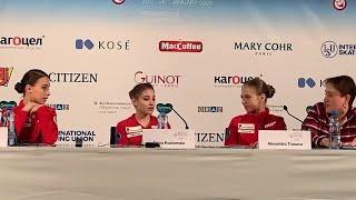 Press Conference Ladies  European Championships 2020  SP