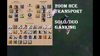 Red zone  SoloDuo Ganking #2  200M HCE Transport  Albion Online