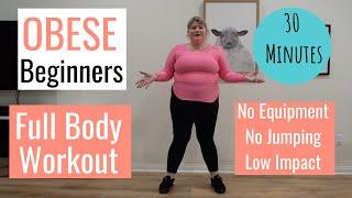 PLUS SIZE Full body Workout  Obese Beginner Workout Low Impact  No Equipment  No Jumping