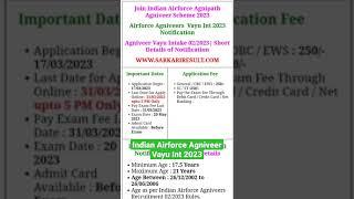 Airforce Agniveer Vayu Intake 022023 Recruitment 2023 Apply Online Form