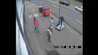 Wee Fannies Smashing a TV on Dumbarton Road in Partick Glasgow