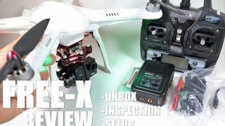 FREE-X MCFX GPS QuadCopter Drone Review - Part 1-  UnBox Inspection & Setup