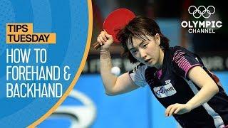 How To Forehand Drive & Backhand Chop in Table Tennis  Olympians Tips