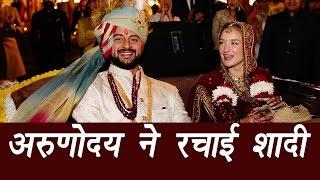 Arunoday Singh ties knot with Lee Elton his lady love See pics  FilmiBeat