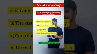 socialist economy part 1  business economics mcq questions  ca foundation #shorts