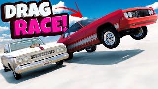 DRAG RACING on the NEW Salt Flats Ends in The BeamNG Drive Mods Update