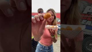 Mackville nationals cheese curd review #cheesecurd #cheese #propulling #tractorpull #fyp