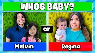 OMG Regina Baby vs Melvin Kid?  Would You Rather  Spy Ninjas CWC Chad Wild Clay Daniel Alie